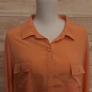 Old Navy Long Sleeve Button Up Top XXL Fall Color